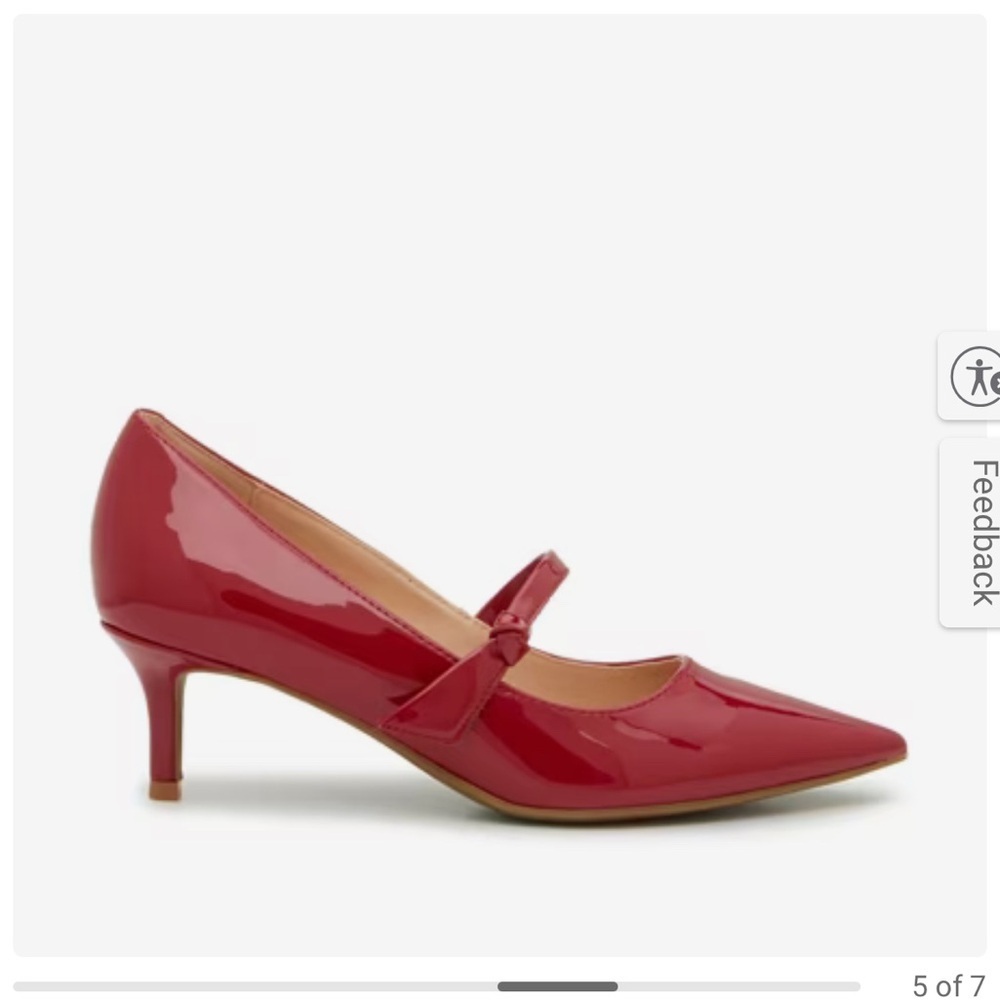 Bandolino Red Patent Heels with Strap - Picture 4 of 8